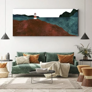 Schilderen op canvas - Starend naar de zee - 90x30 cm