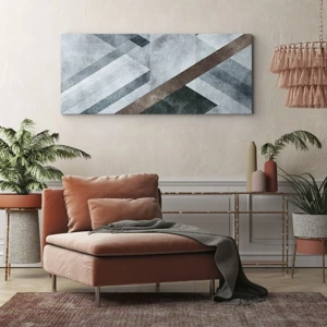 Schilderen op canvas - Verfijnde elegantie van geometrie - 120x50 cm