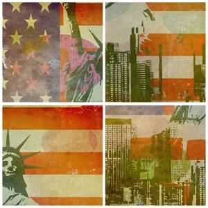 Schilderen op canvas - Viva America! - 70x50 cm