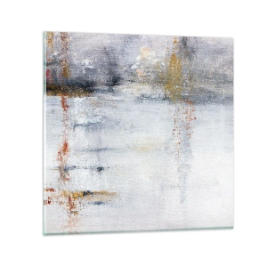 Schilderen op glas - Achter de luchtgordijn - 30x30 cm