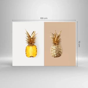 Schilderen op glas - Ananas voor ons - 100x70 cm