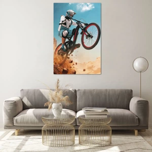 Schilderen op glas - Fiets waanzin demon - 80x120 cm