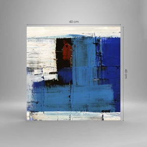 Schilderen op glas - Het geheim van blauw - 40x40 cm