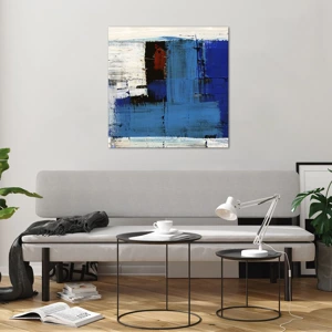 Schilderen op glas - Het geheim van blauw - 70x70 cm