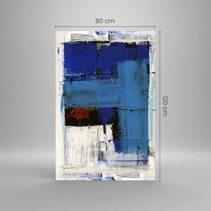 Schilderen op glas - Het geheim van blauw - 80x120 cm