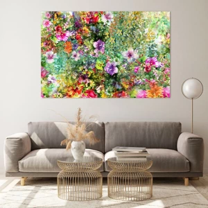 Schilderen op glas - In bloemen voor verderf - 120x80 cm