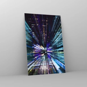 Schilderen op glas - Overgang naar hyperspace - 80x120 cm