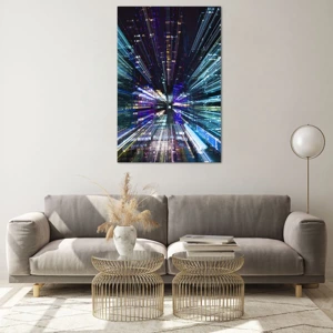 Schilderen op glas - Overgang naar hyperspace - 80x120 cm