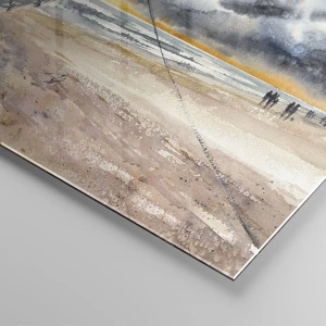 Schilderen op glas - Rust aan de kust - 120x50 cm