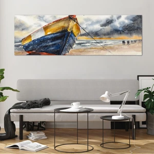 Schilderen op glas - Rust aan de kust - 160x50 cm