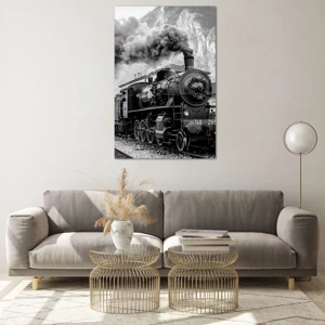 Schilderen op glas - Staat op het station... - 80x120 cm