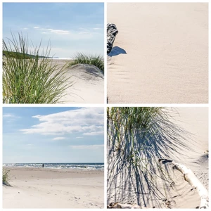 Wandklok - Klok - De mooiste zandstrand? Oostzee-strand - 30x30 cm