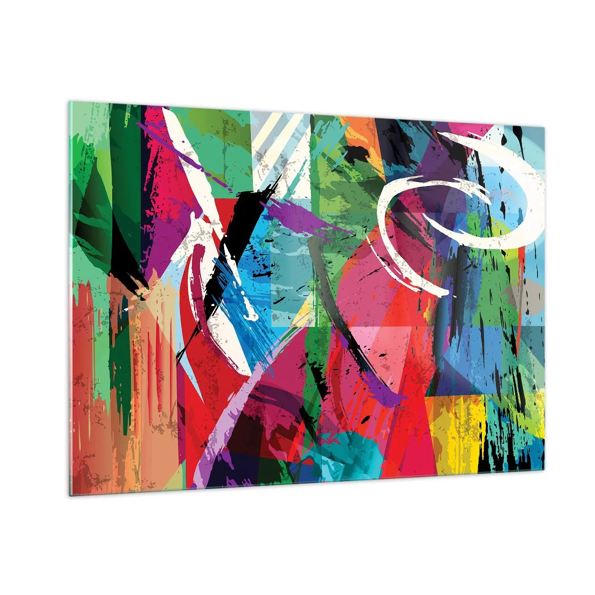 Schilderen op glas - Snel, levendig en opzwepend - 100x70 cm