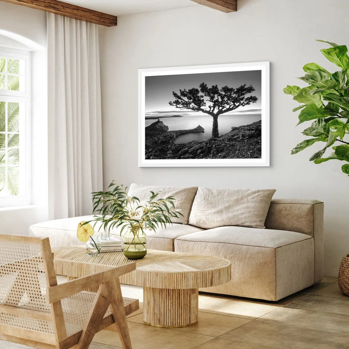 Poster in een witte lijst - Stilte aan de horizon - 40x30 cm