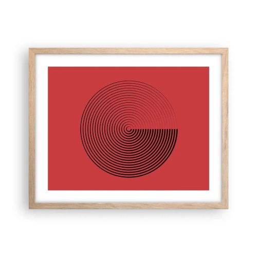 Een poster in een licht eiken lijst - Circulaire beweging - 50x40 cm