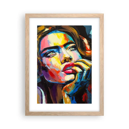 Een poster in een licht eiken lijst - Dromen vliegen in de lucht als vogels - 30x40 cm