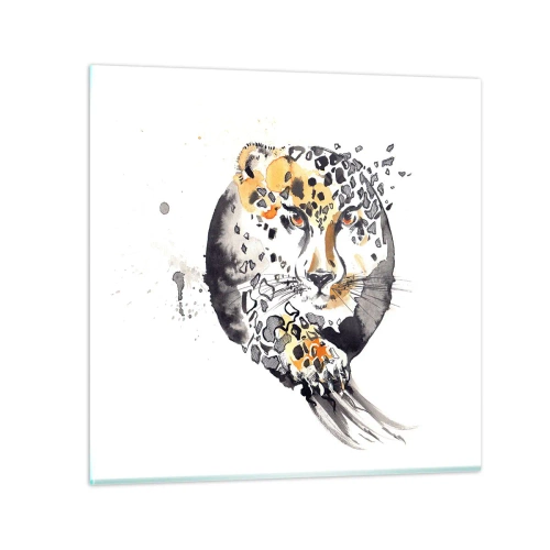 Schilderen op glas - Roofzuchtige schoonheid - 50x50 cm