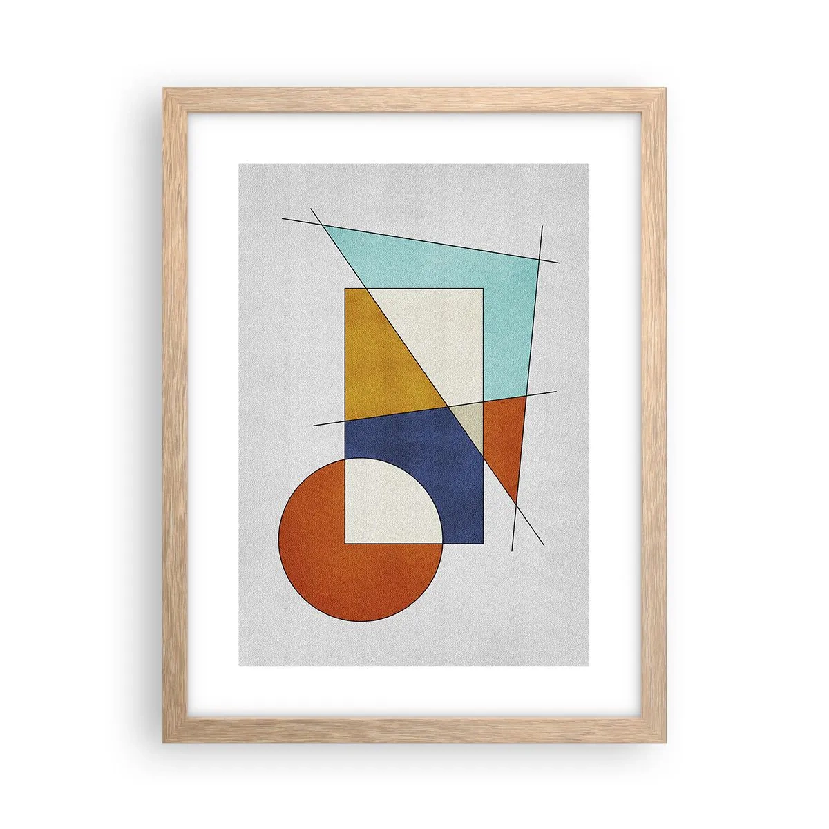 Een poster in een licht eiken lijst - Abstractie: modernistisch plezier - 30x40 cm