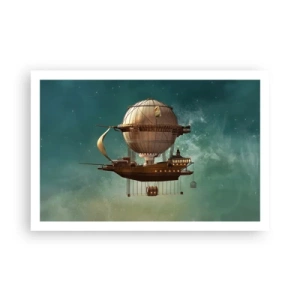 Poster - Jules Verne groet - 91x61 cm