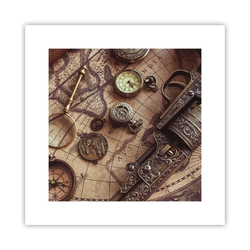 Poster - Avontuur roept - 30x30 cm