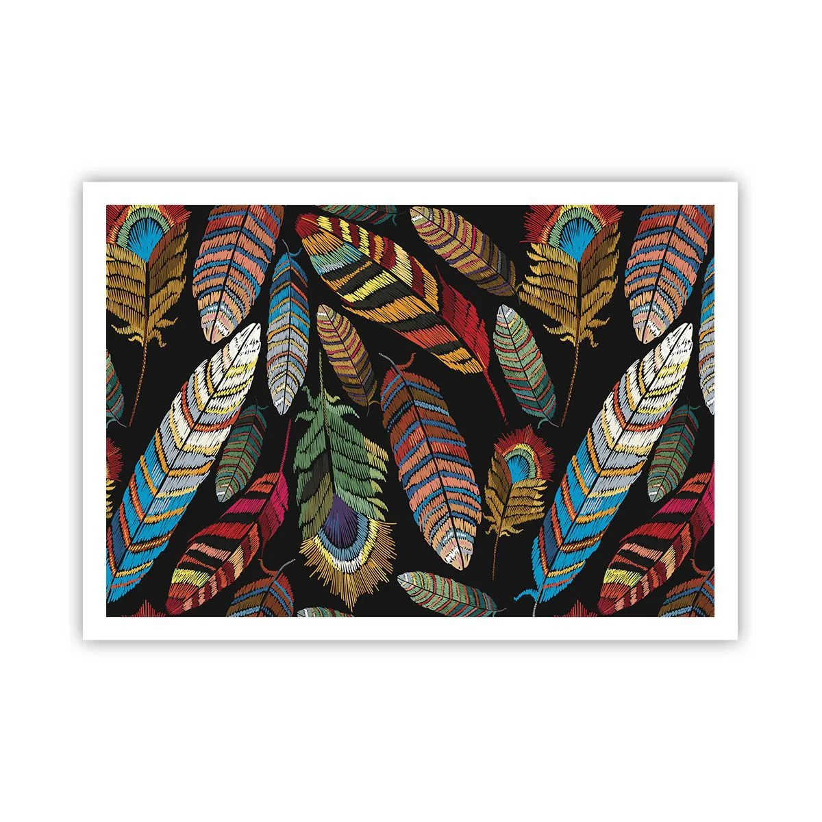 Poster - Het vogelcarnaval - 100x70 cm