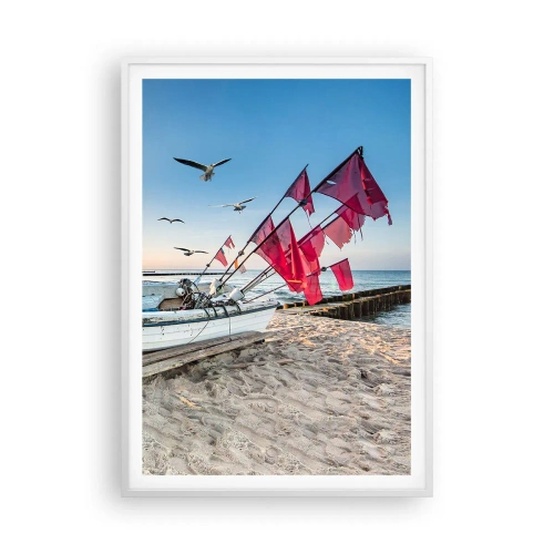 Poster in een witte lijst - Een welverdiende rust - 70x100 cm