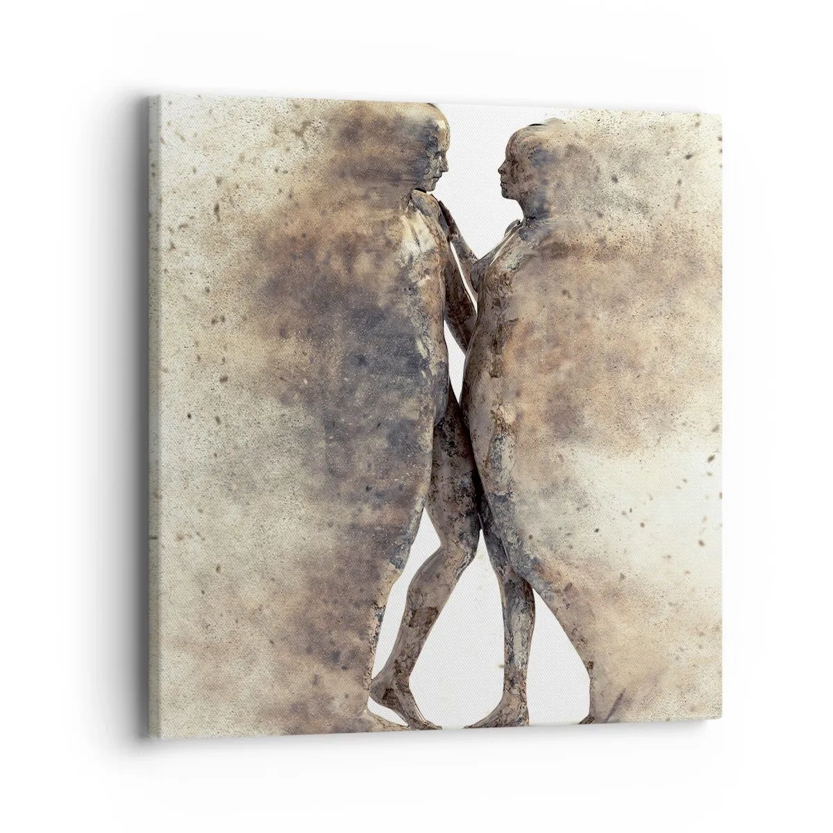 Schilderen op canvas - Ze verrezen uit het stof tot liefde - 40x40 cm