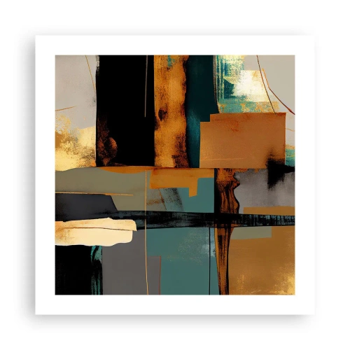 Poster - Abstractie – licht en schaduw - 50x50 cm