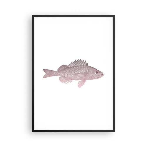 Poster in een zwarte lijst - Grote ogen vis - 70x100 cm