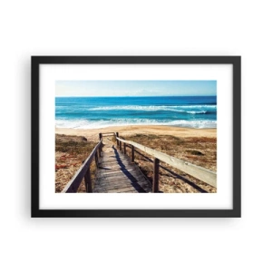 Poster in een zwarte lijst - Loop maar! - 40x30 cm