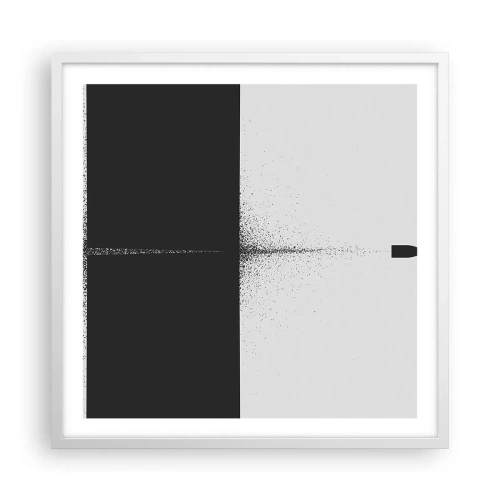 Poster in een witte lijst - Rechtstreeks naar het doel - 60x60 cm