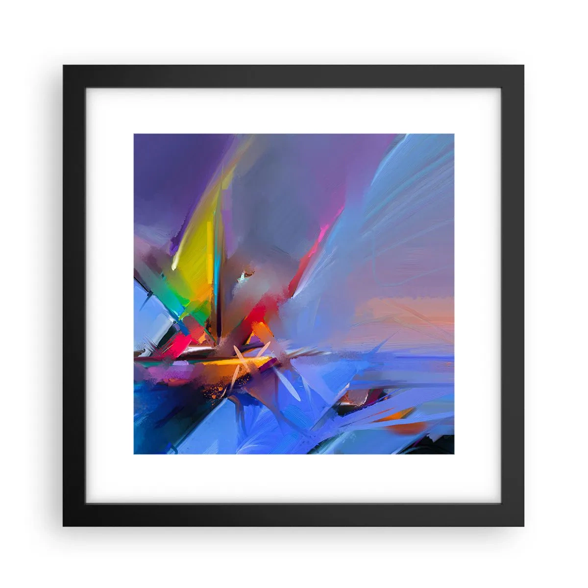 Poster in een zwarte lijst - Propellers als een vogel - 30x30 cm