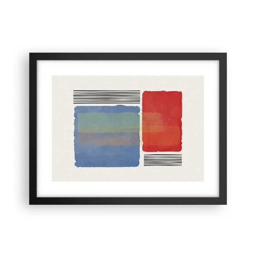 Poster in een zwarte lijst - De geest en de letter van de geometrie - 40x30 cm