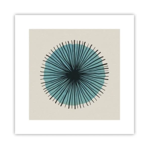 Poster - Stralend in het blauw - 30x30 cm