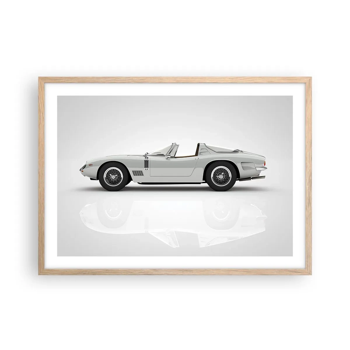 Een poster in een licht eiken lijst - Belofte van plezier - 70x50 cm