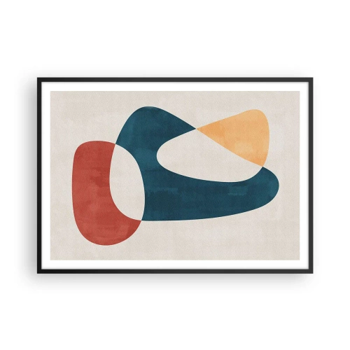 Poster in een zwarte lijst - Invloeden en metamorfoses - 100x70 cm