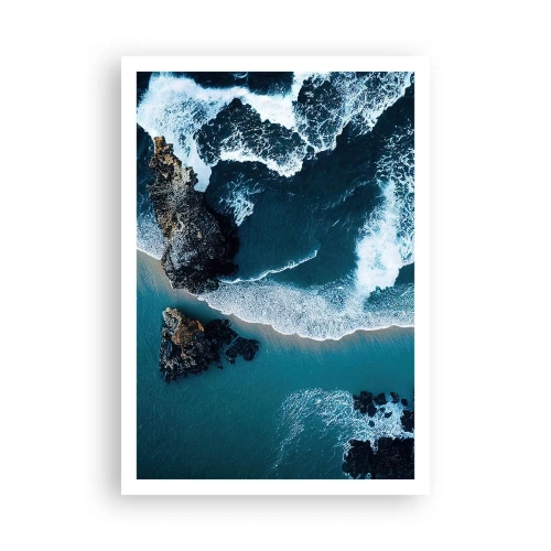 Poster - In golven gewikkeld - 70x100 cm
