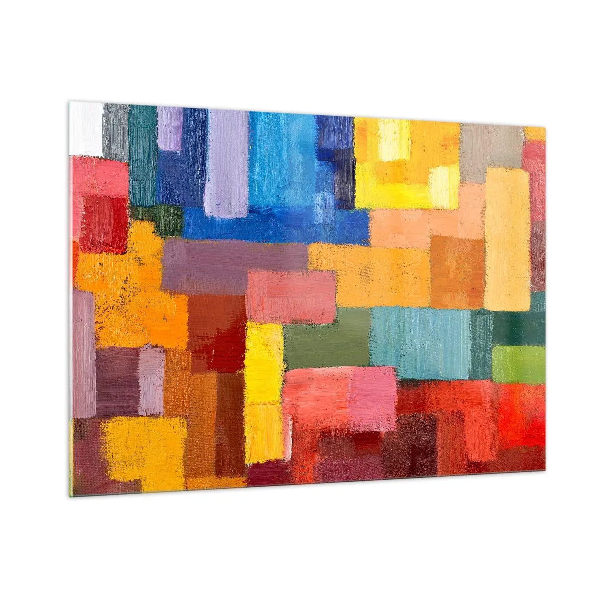 Schilderen op glas - Elk is anders, allemaal kleurrijk - 100x70 cm