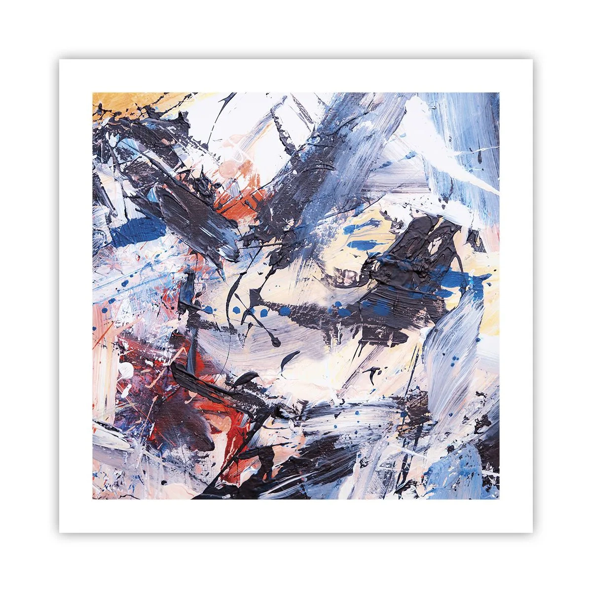 Poster - Gekke dans van abstractie - 50x50 cm