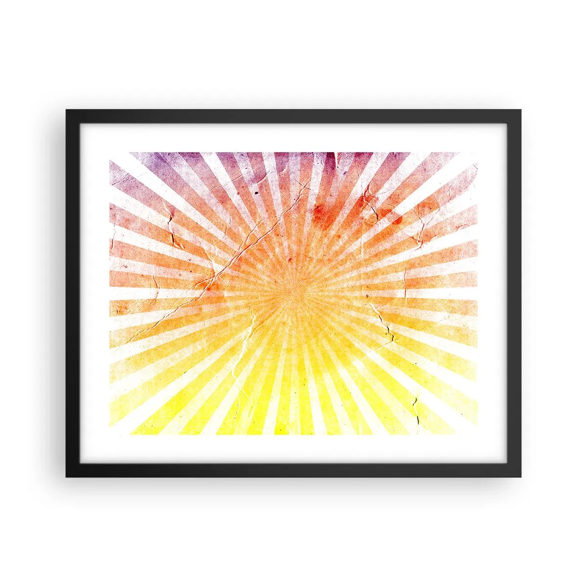 Poster in een zwarte lijst - Zonsopgangen en zonsondergangen - 50x40 cm