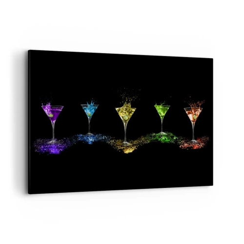 Schilderen op canvas - Kleuren van vreugde in kristalglas - 120x80 cm