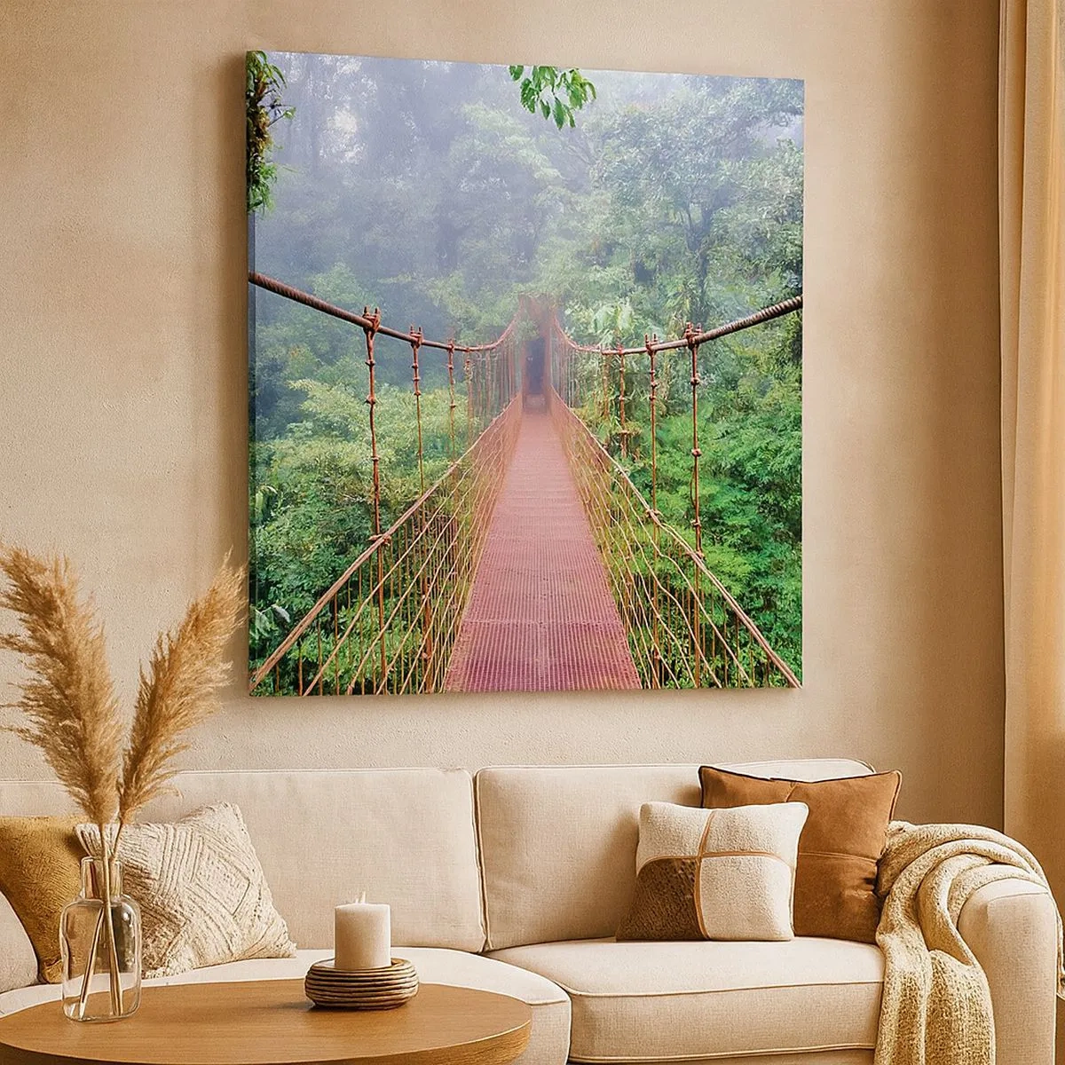 Schilderen op canvas - Opgehangen over de kronen - 30x30 cm