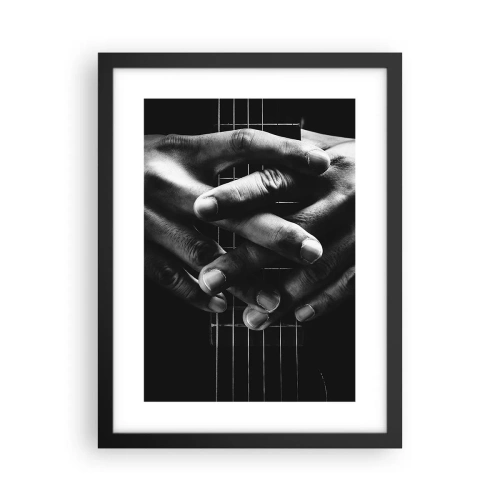 Poster in een zwarte lijst - Gebed van de kunstenaar - 30x40 cm