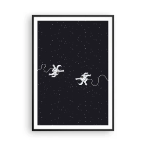 Poster in een zwarte lijst - Kosmische dans - 70x100 cm