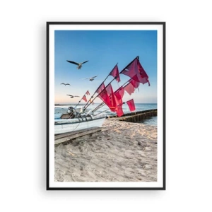 Poster in een zwarte lijst - Een welverdiende rust - 70x100 cm