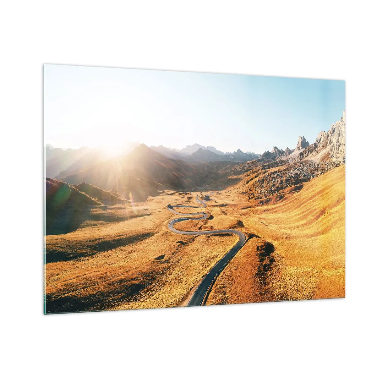 Schilderen op glas - In een gouden vallei - 100x70 cm