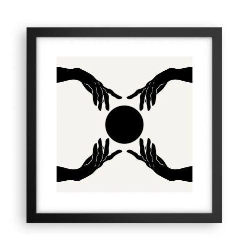 Poster in een zwarte lijst - Geheim teken - 30x30 cm