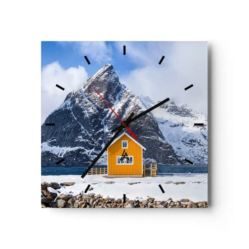 Wandklok - Klok - Scandinavische vakanties - 40x40 cm