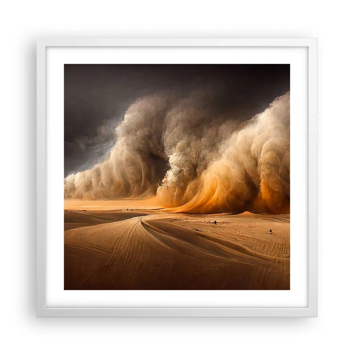 Poster in een witte lijst - De toorn van de woestijn - 50x50 cm