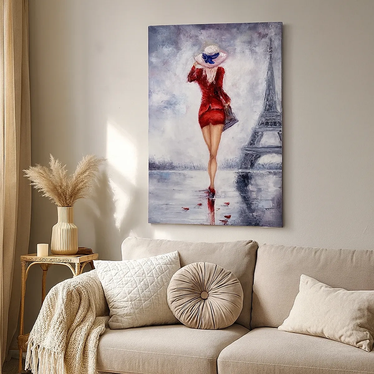 Schilderen op canvas - Parijs symbolen - 50x70 cm